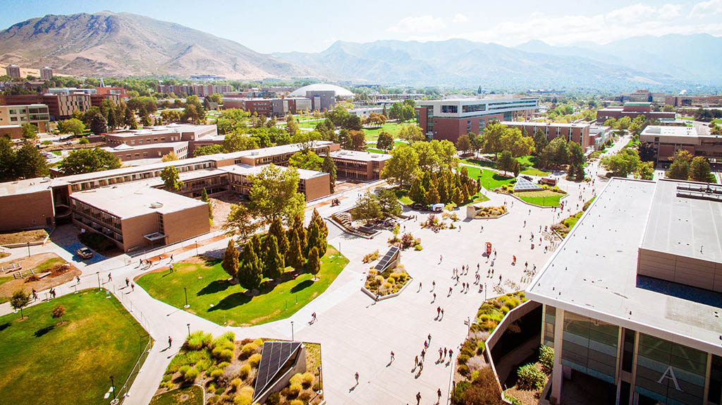 Aerial shot of The University of Utah