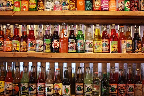 soda shop shelf