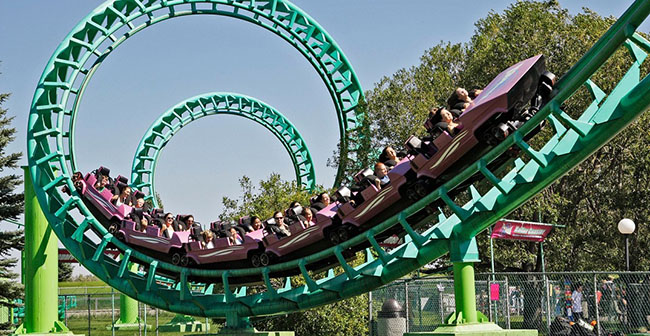 the vortex roller coaster at calaway park